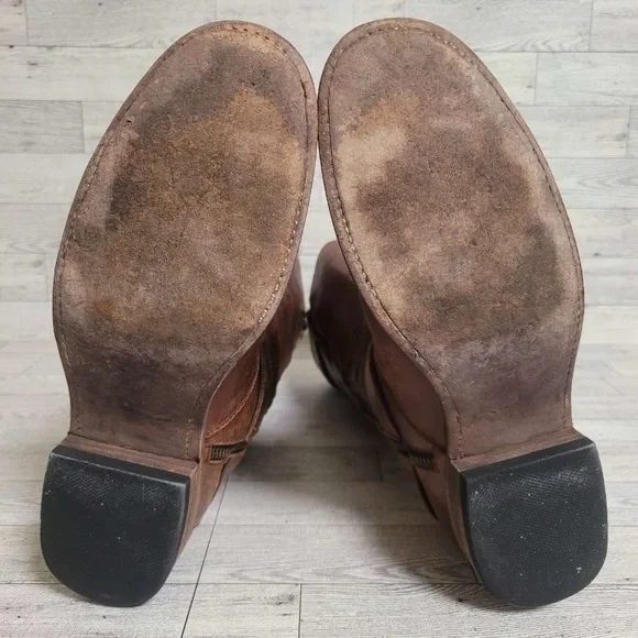 Women’s Old Gringo Palau Western Brown Leather Harness Campus Boots Size 8.5 B - Picture 8 of 12